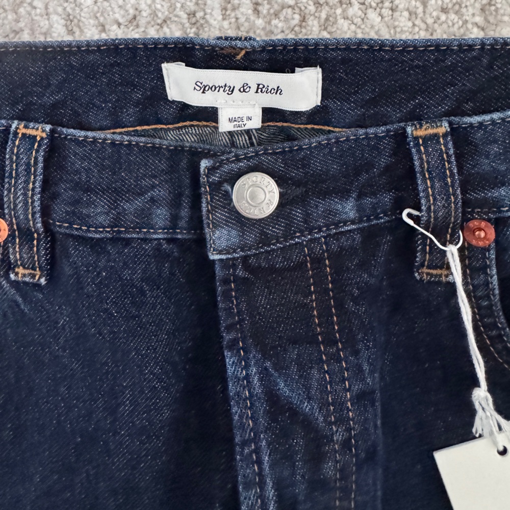 NWT Sporty & Rich Vintage Fit Straight Leg Denim - One Wash - Picture 12 of 16